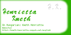 henrietta kmeth business card